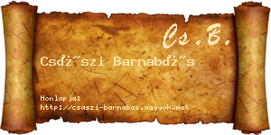 Császi Barnabás névjegykártya